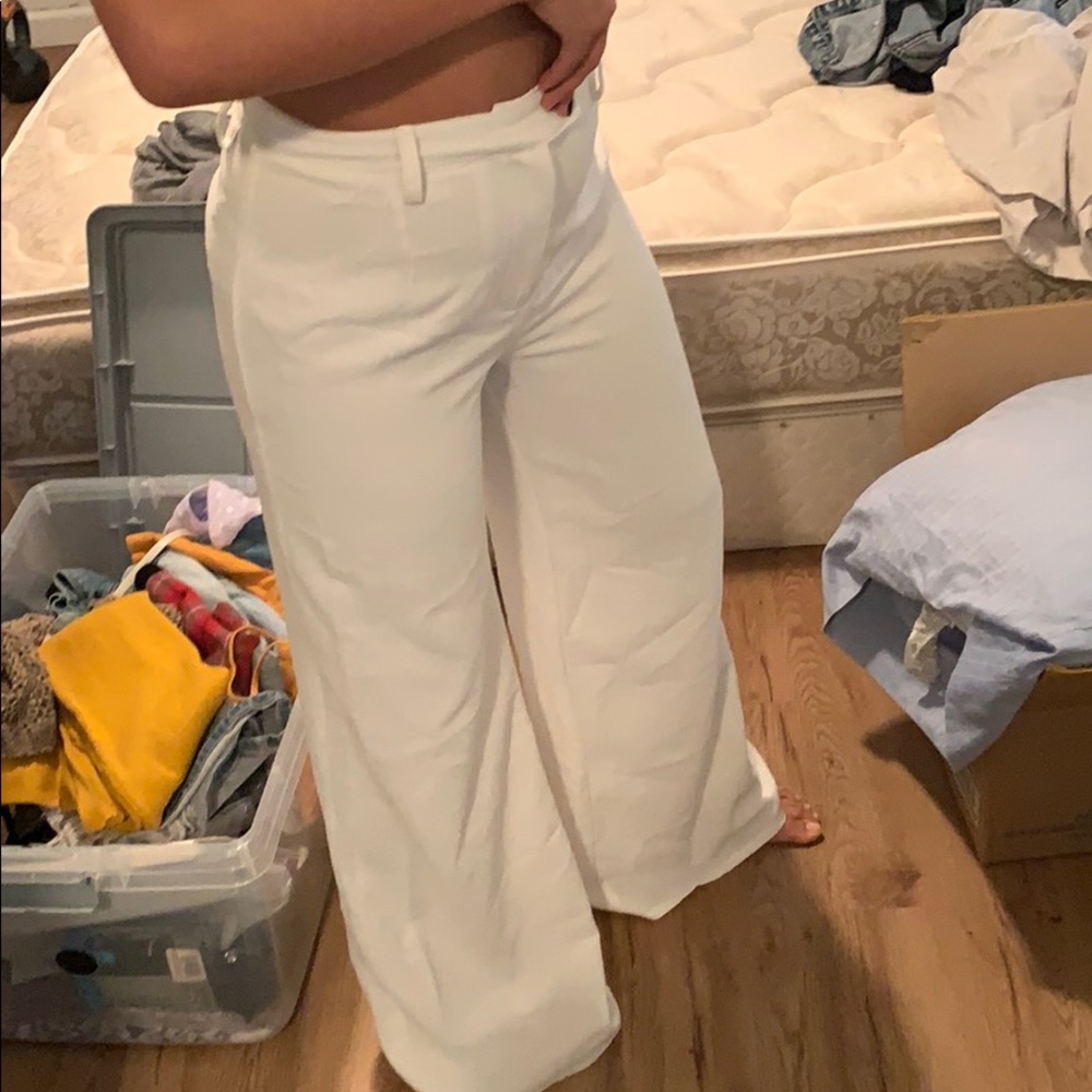 White palazzo pants